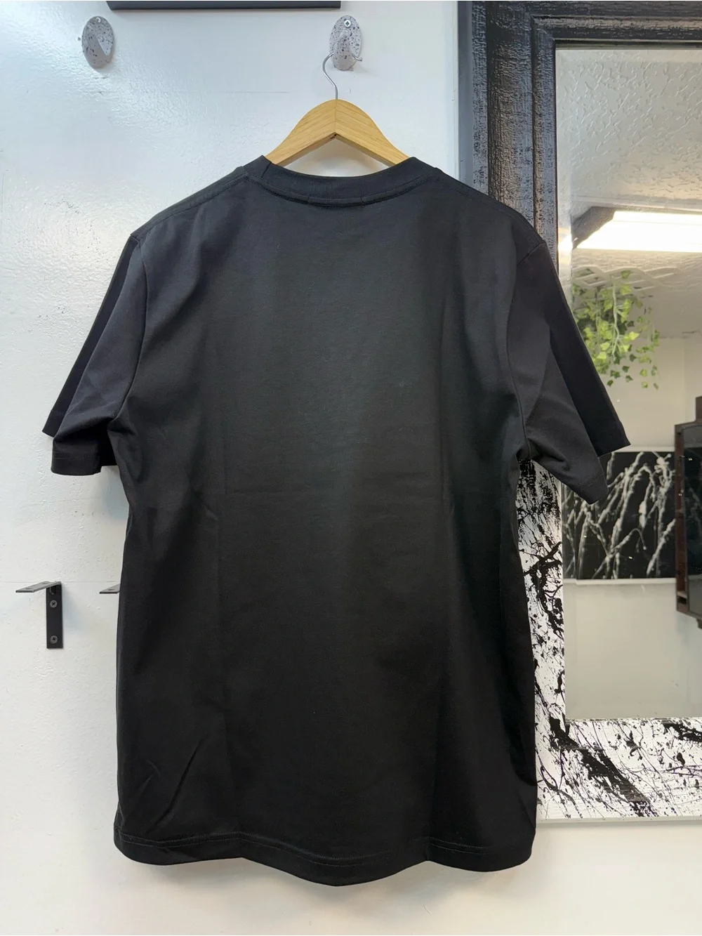 Gucci Black Logo Short-Sleeve Tee with Silver Graphic